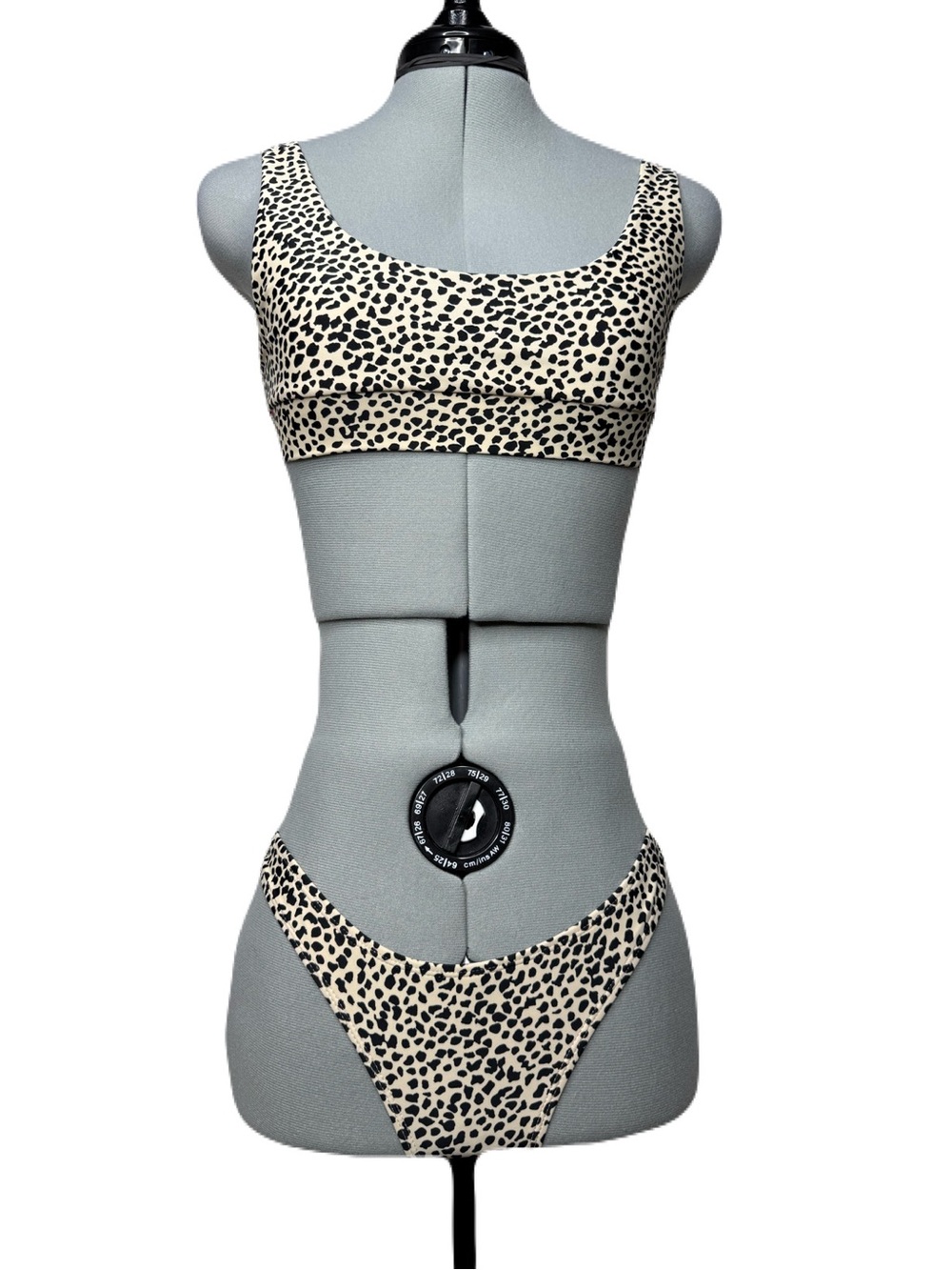 NWT Leopard Scoop Neck Cheeky Bikini Set M